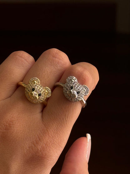 Anello teddy brillantini