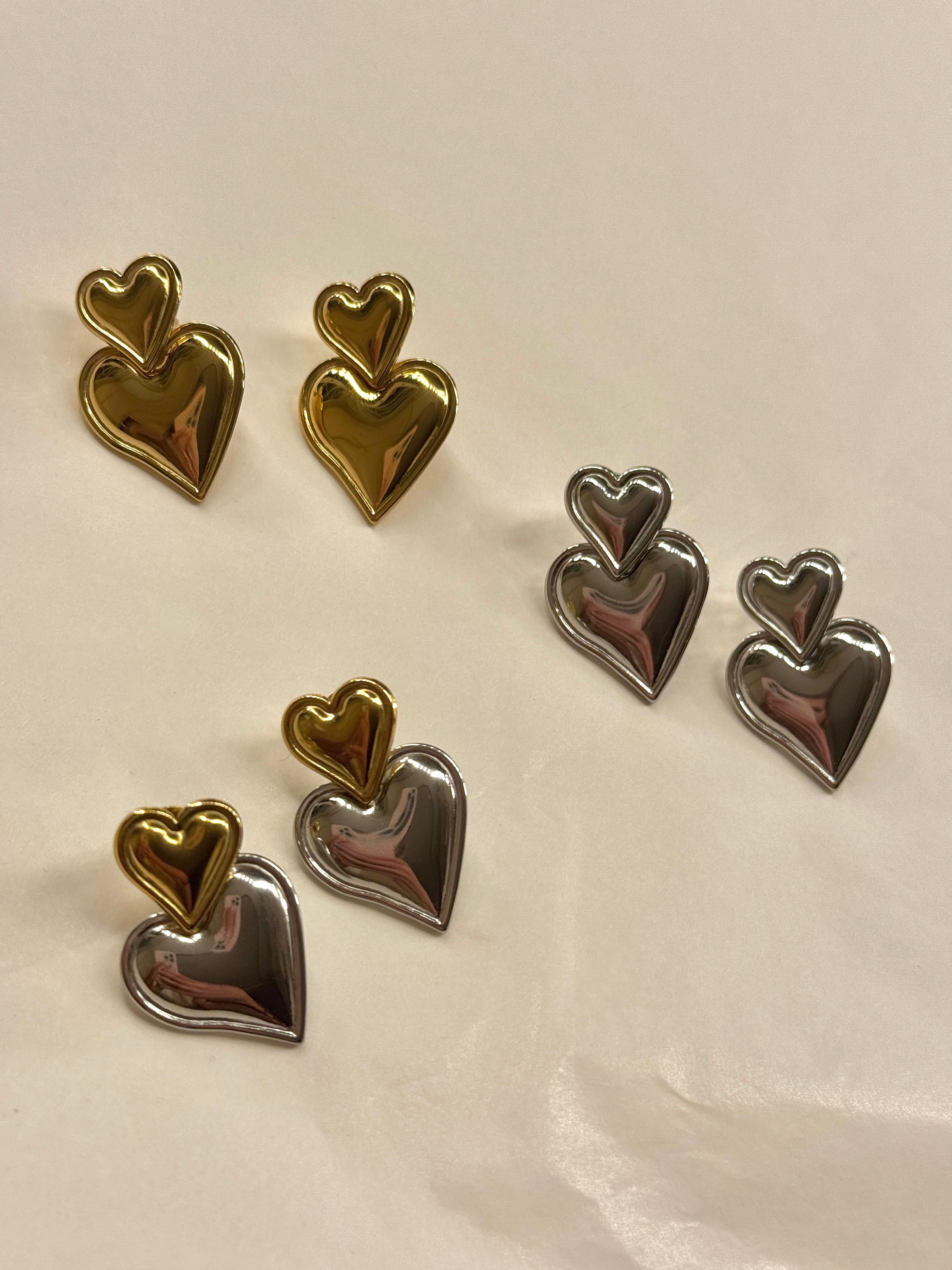 Orecchini Doppio Cuore MARZIA