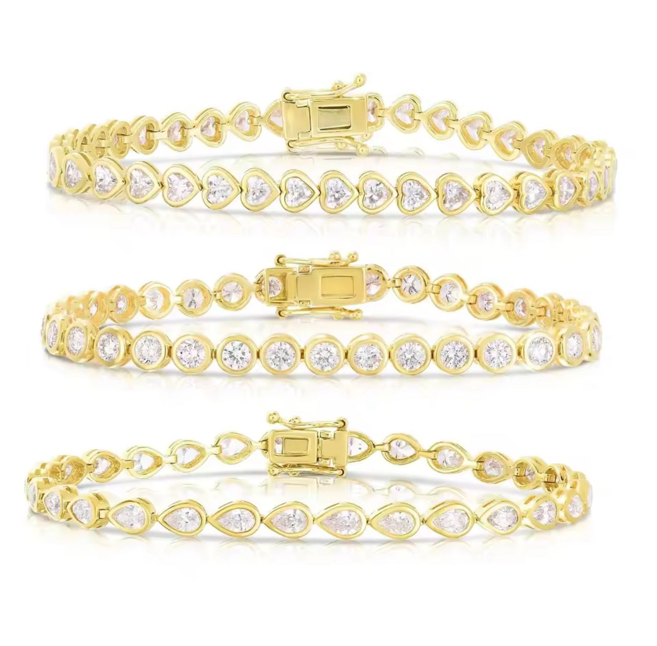 Bracciale Tennis Geometrico