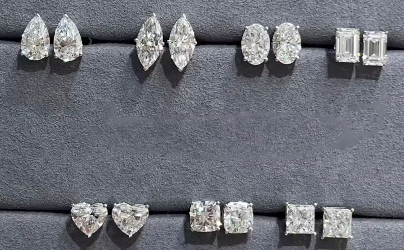 Punti luce taglio Asscher in Moissanite