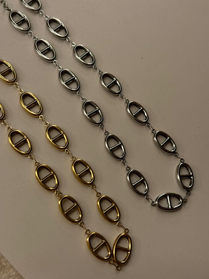 Collana catena maglia marina