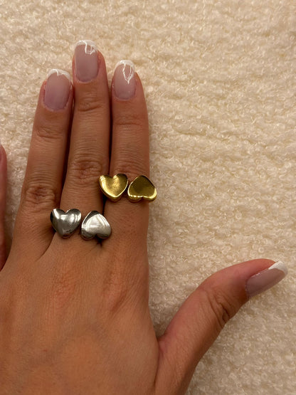 Anello doppio cuore