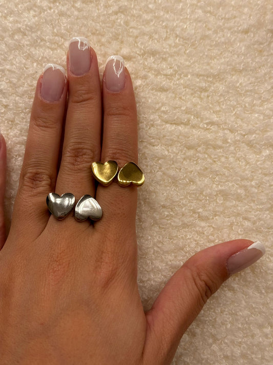 Anello doppio cuore