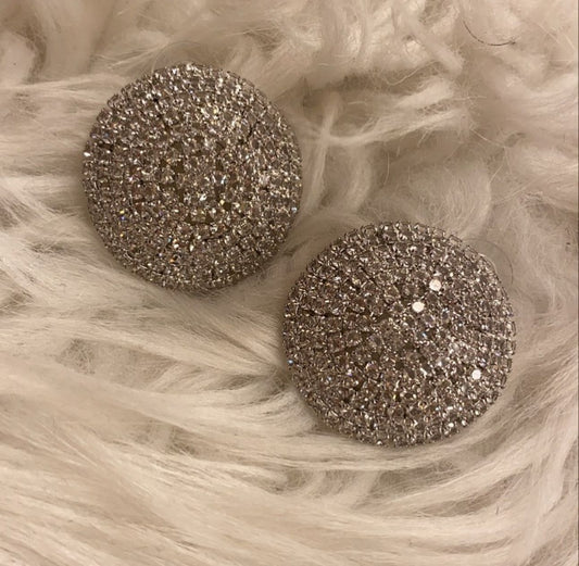 Orecchini tondi strass GDL