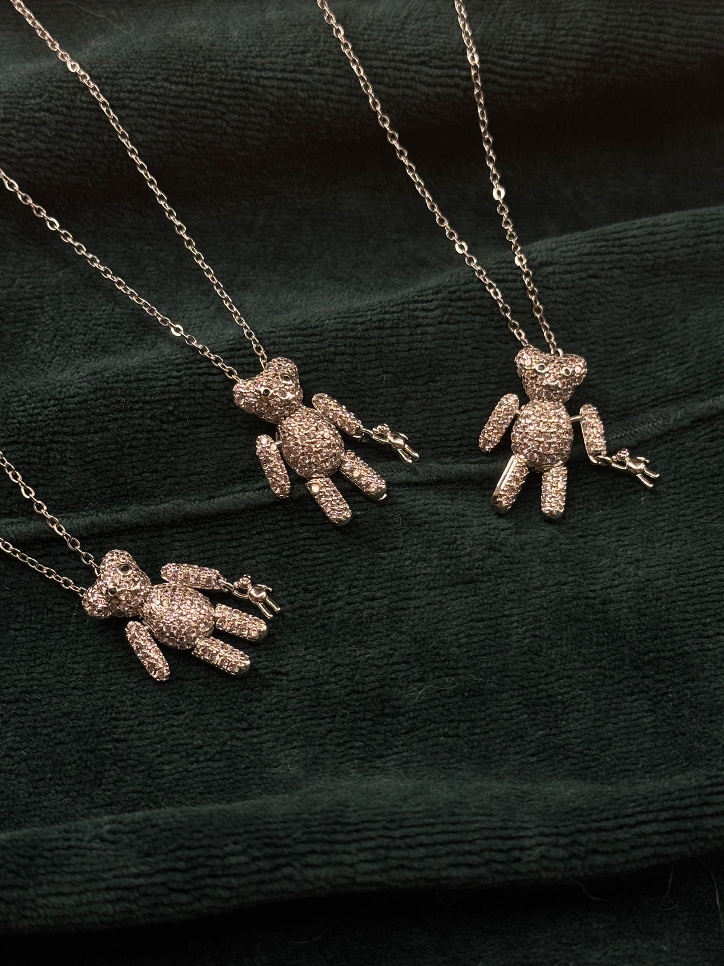 Collana teddy brillantinato