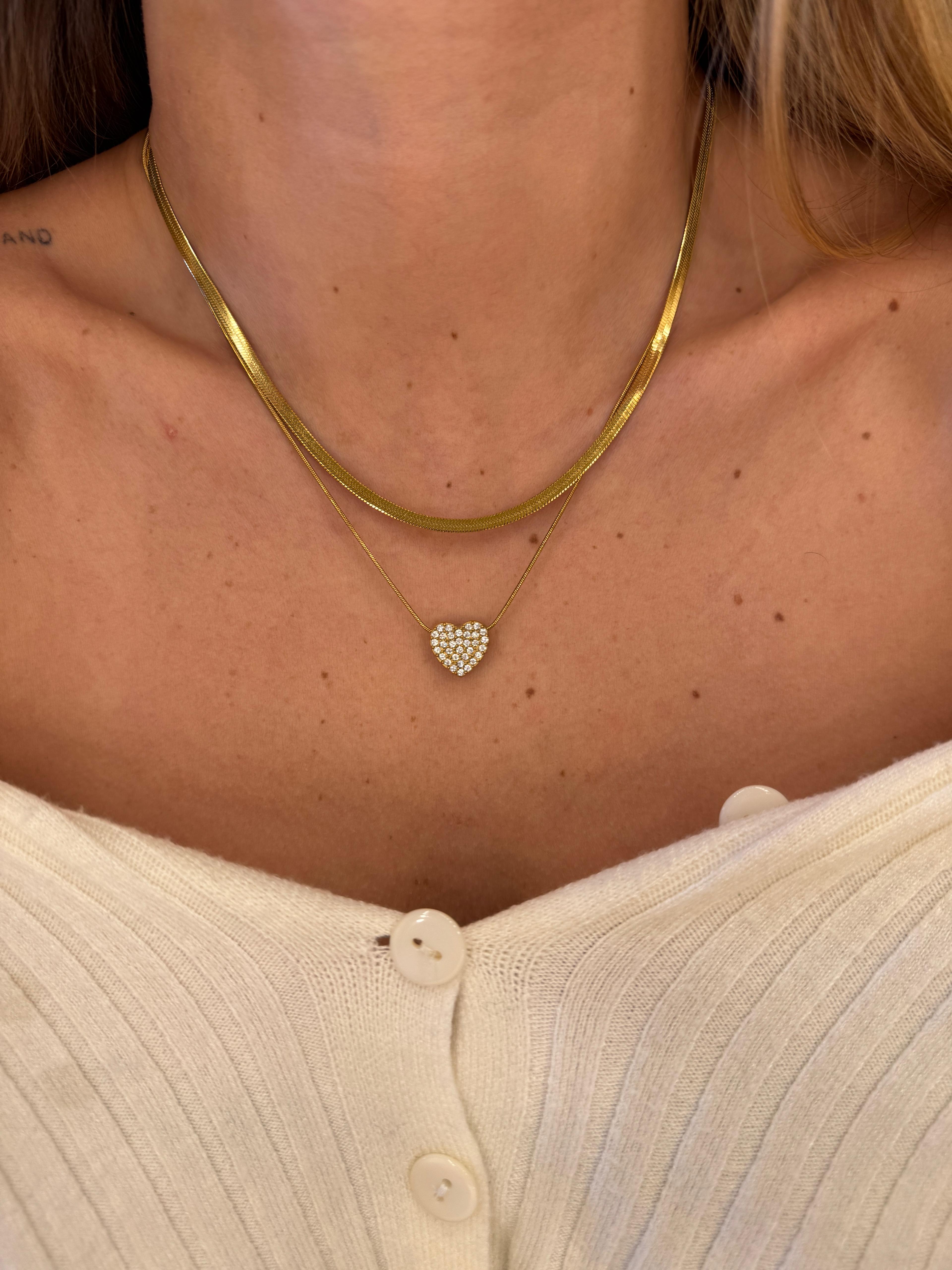 Collana due in uno Cuore Dafne + Snake
