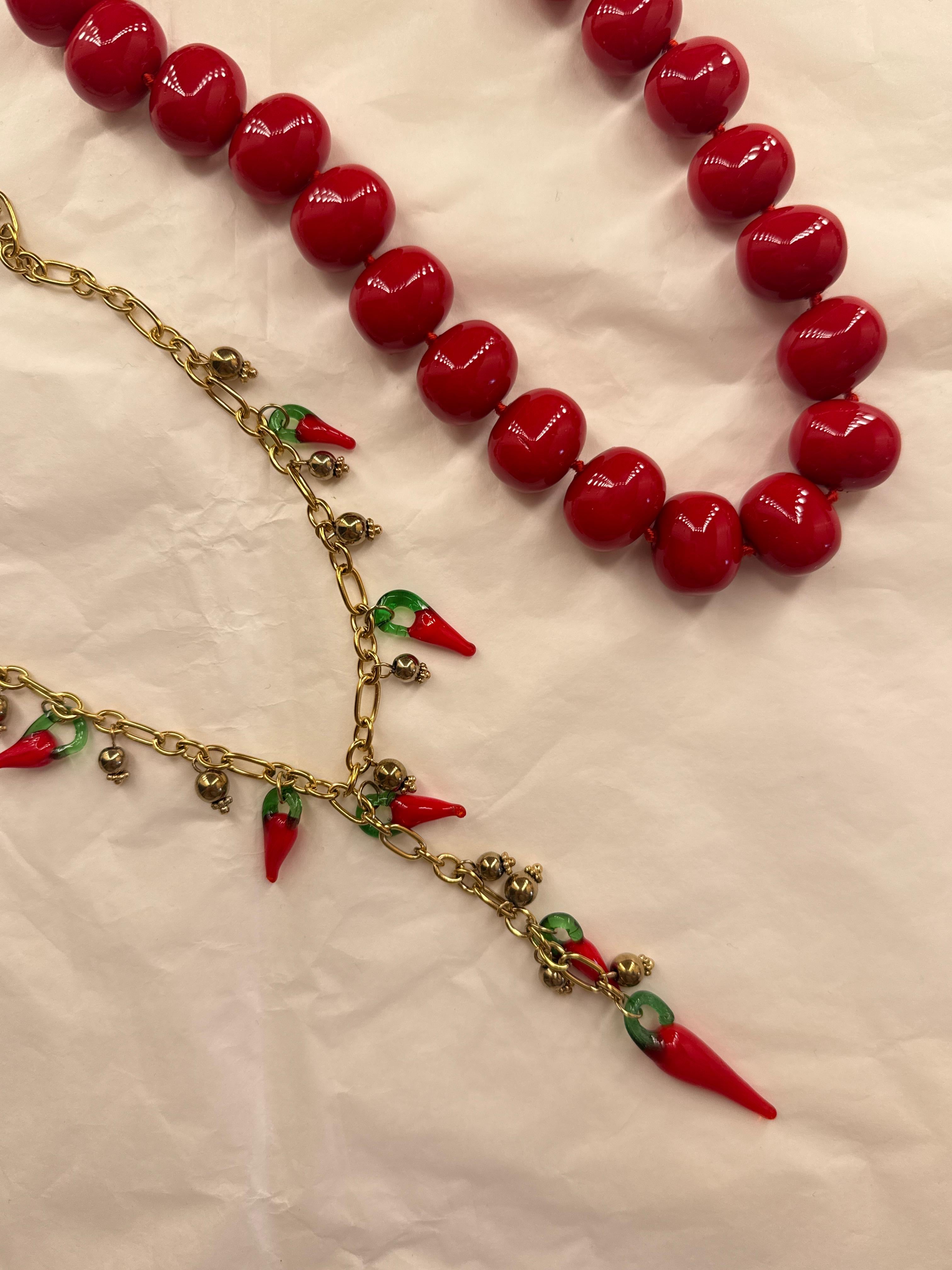 Collana Perle Rosse COSTIERA