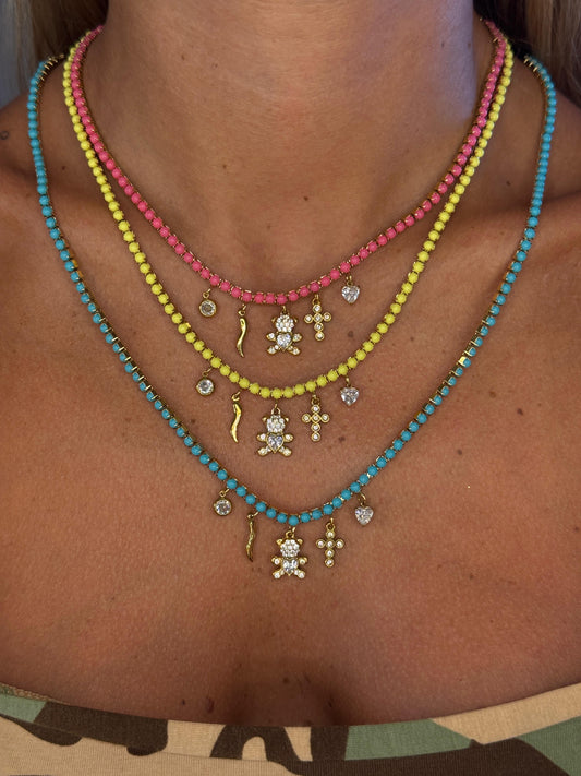 Collana Tennis Charms Colors