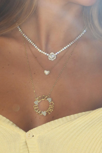 Collana Lettere circolari 3D personalizzabile