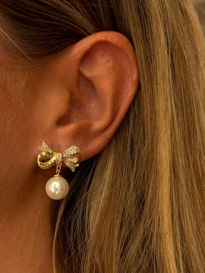 Orecchini radical chic fiocco + perla