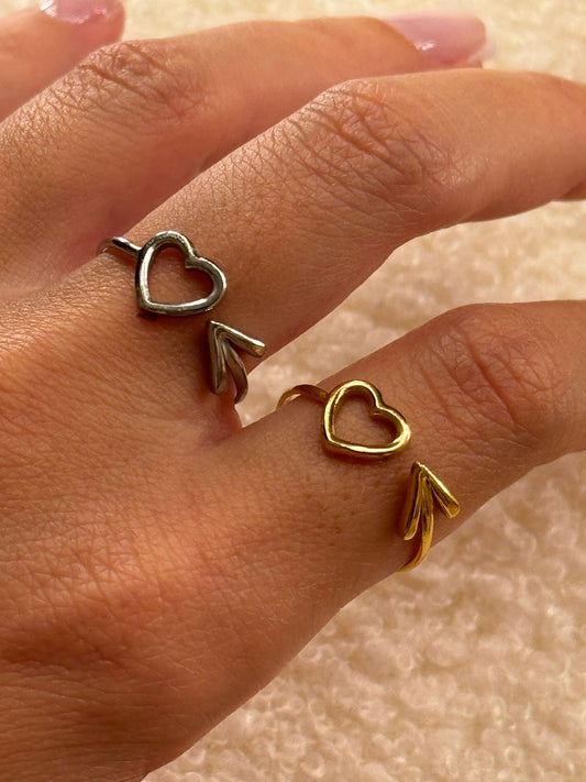 Anello cuore freccia