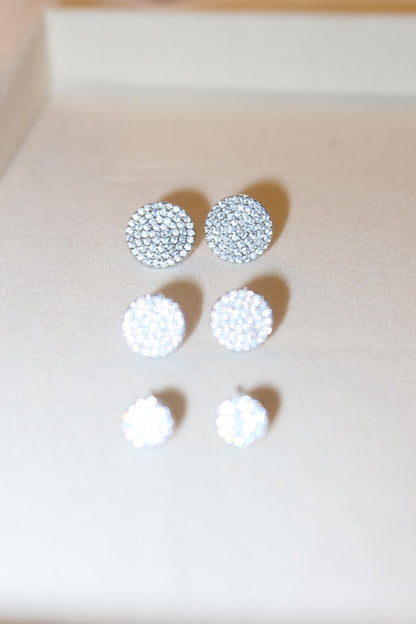 Orecchini punti luce tondi Pavè