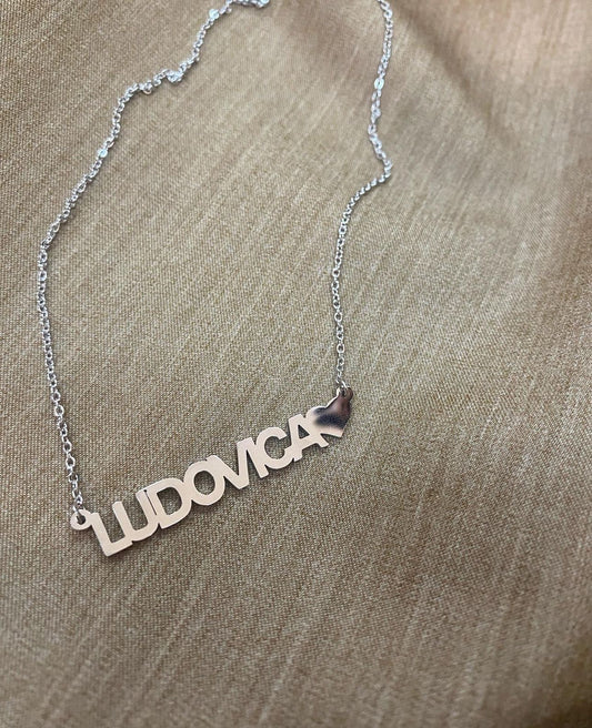 Collana nome + cuore