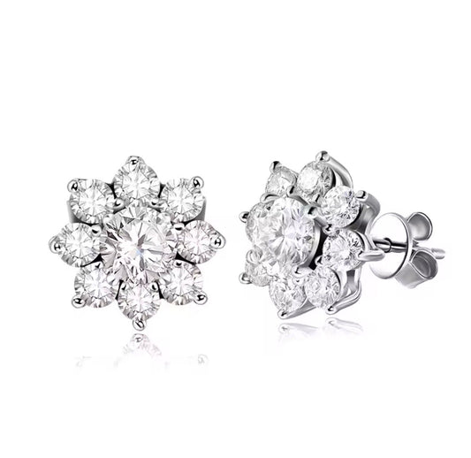 Punti Luce Fiori in Moissanite