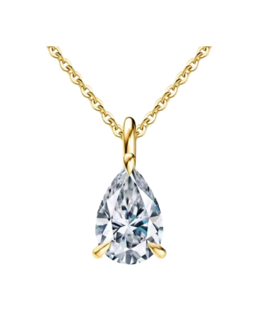 Collana punto luce taglio Goccia in Moissanite