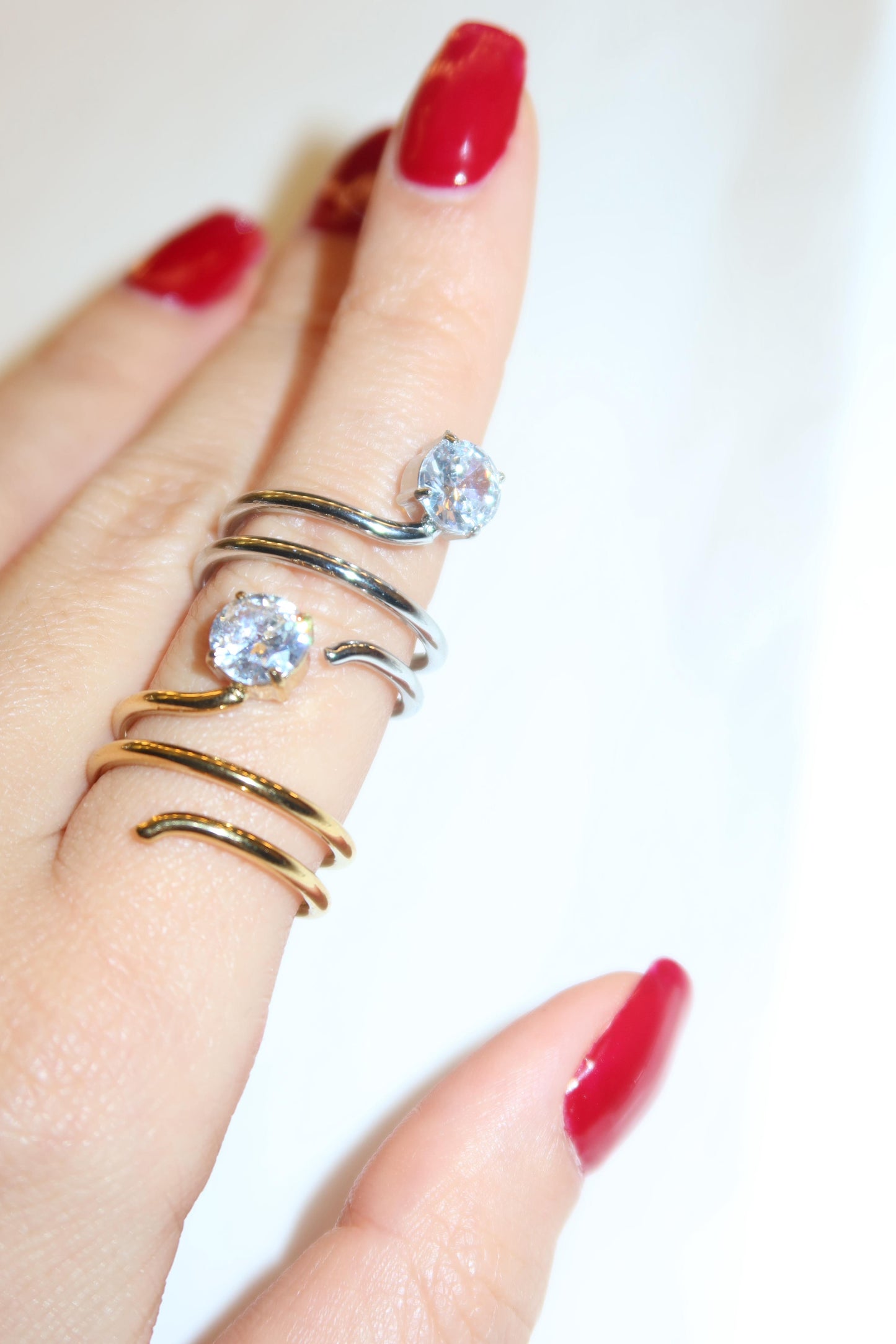 Anello Spirale punto luce