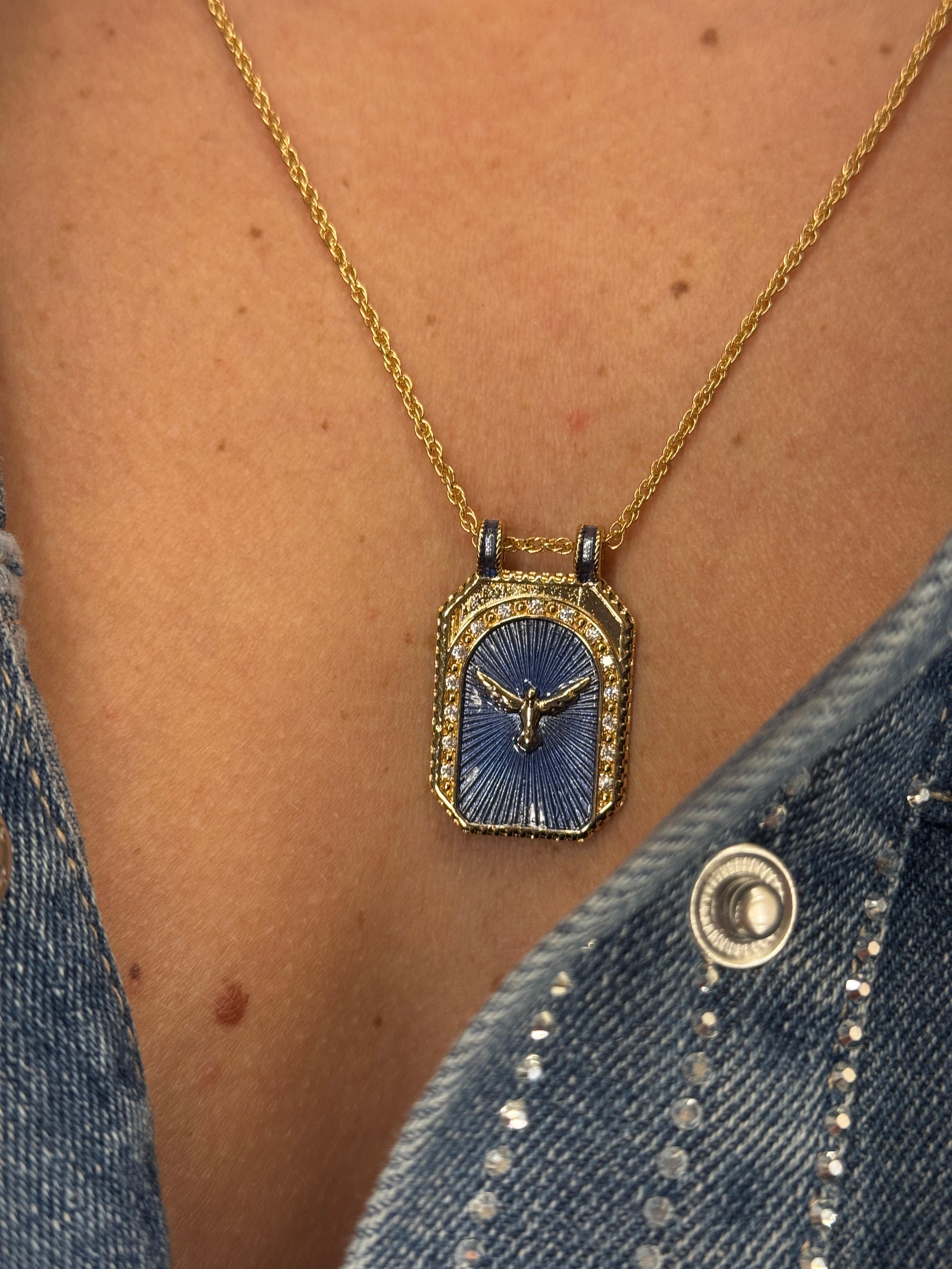 Collana Targhetta love/lucky/libre/joy