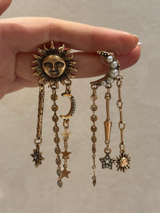 Orecchini sole e luna