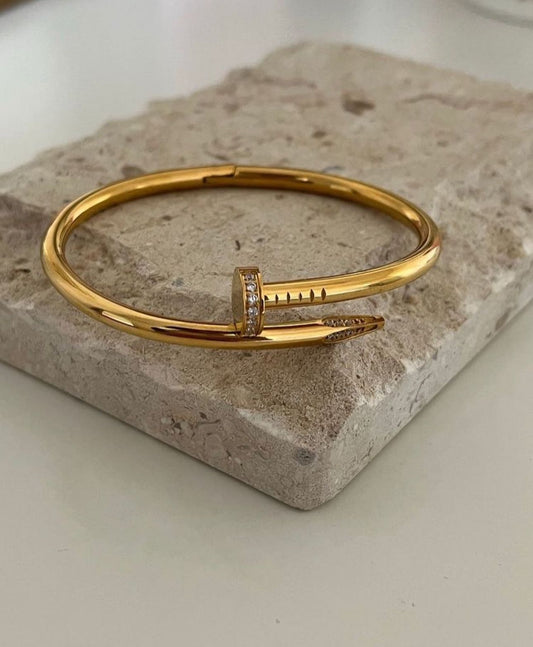Bracciale chiodo con brillantini